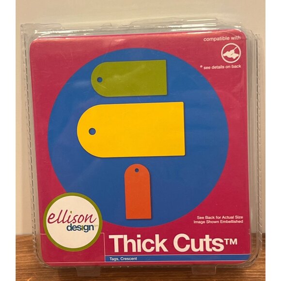NEW Sizzix 22300 Ellison Design Thick Cuts Tags Crescent - Picture 1 of 4
